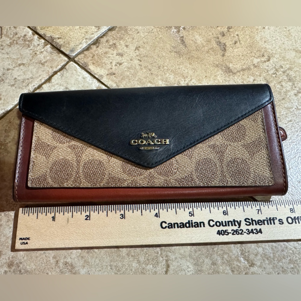 Coach Color-Block Slim Envelope Wallet